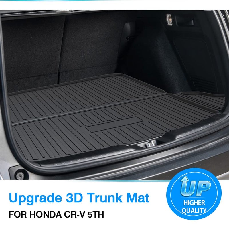 Powerty Trunk Mat Compatible for Honda CRV CR-V 2017-2022 Cargo Mat All Weather Cargo Liner in Lower Position Rear Cargo Mat for Honda CRV CR-V Accessories(Fuel Model only) - Image 3